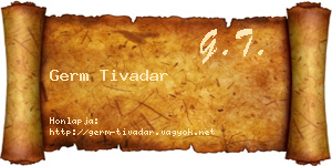 Germ Tivadar névjegykártya