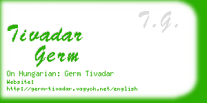 tivadar germ business card